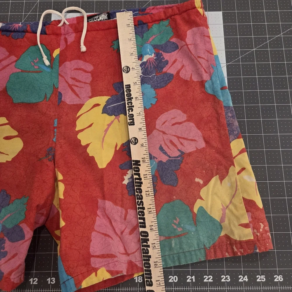 Original Jams Vintage 100% Cotton Swim Trunks 80's Tropical Floral